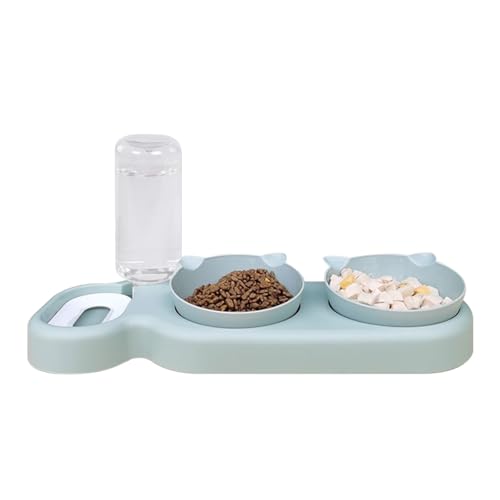 Katzennapf Futternapf Katze,Guador 3-In-1 Katzennapf 15°Neigbar Katzen Napf Mit Automatischem Wasserspender Katzen Napfset Kippschutz Katzenzubehör Für Kleine Katzen Und Hunde Futternapf Katze von Guador