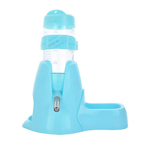 Guardians HamsterWasserflasche kleine Haustiere automatische Trinkflasche mit Futterbehälter Unterseite zum Aufhängen Wasserfütterungsflaschen automatischer Spender für kleine Tiere (80 ml blau) von Guardians