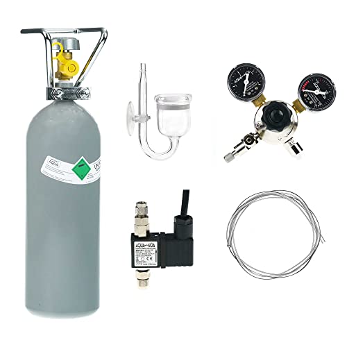 Guemmer products CO2 Anlage Aquarium Komplett-Set Profi mit 2kg Mehrwegflasche für Aquarien, gefüllt, NEU - Verschiedene Varianten beachten von Guemmer products