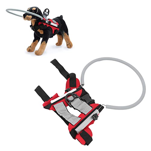 Verstellbarer Rollo-Halo für Hunde und Katzen mit Haustiergeschirr-Führungsgerät, Leicht und Schützend, Rot, Klein (Rot) von Gugxiom