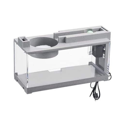 Guihydur Mini-Aquarium-Aquarium-Starterkits, Stummschaltung, Wasserdurchflussfilter, Mini-Landschafts-Aquarium, Büro-Desktop-Dekoration, B von Guihydur