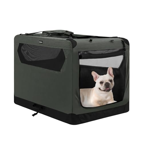 Gulokoka Faltbare Hundebox für große Hunde, 76,2 x 53,3 x 53,3 cm, Grau von Gulokoka