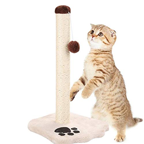 Abnehmbare Katzenkratzbrett Sisal Tree Towers Grinding Claw Greifspielzeug Hanging Plush Ball Es ist einfach zu lösen von Gulunmun