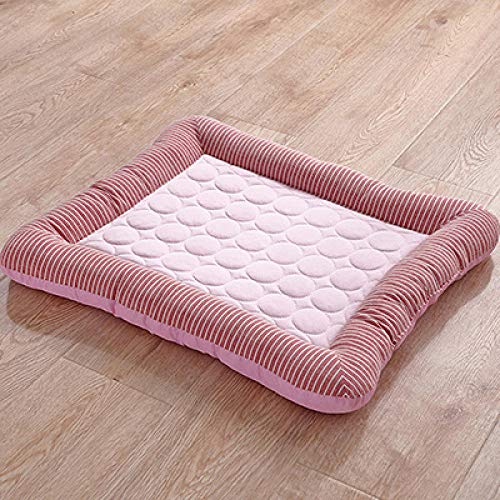 Betten & Sofas Für Katzen Hundebetten Haustier Hund Katze Kühlmatte Atmungsaktive Bettpolster Für Kleine Hunde Abisoliertes Muster Weiche Haustierliege Sofa Zwinger Waren Für Hunde-Pink_M_55X45 von Gulunmun