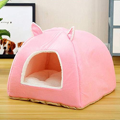 Betten & Sofas Für Katzen Hundebetten Hundebett Katzenhausartikel Für Hunde Und Katzen Welpenzwinger Komfortable Hundenestmatte Katzenzelt Indoor House-Pink_M von Gulunmun