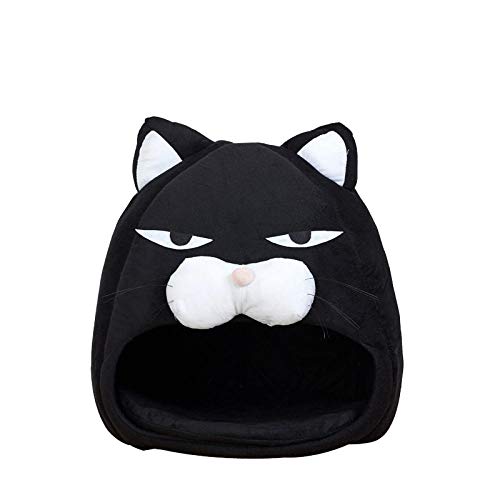 Betten & Sofas Für Katzen Hundebetten Katze Schlafen Nest Haustier Haus Haustierbett Cartoon Zwinger Winter Warme Zwinger Hund Katze Schlafsack Welpen Kissen Kreative Mat Cat Supplies @ Black 4 von Gulunmun