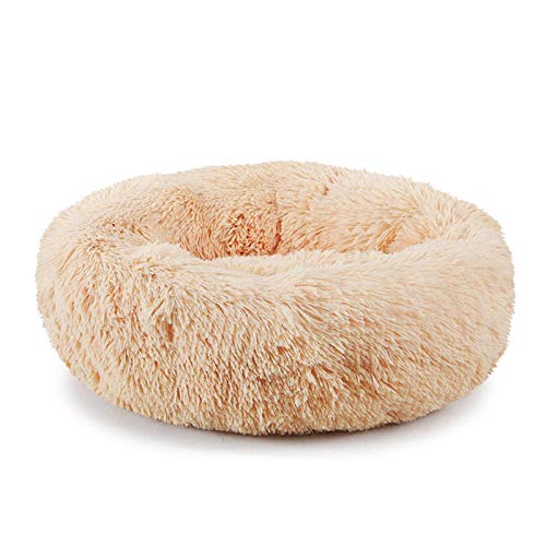 Betten & Sofas Für Katzen Hundebetten Wärmendes Rundes Haustierbett Für Kleine, Mittelgroße Hunde Und Katzen 100% Neue Baumwolle Hundehütte Katzenmatten Sofa Puppy Cushion @ Light Orange 100Cm von Gulunmun