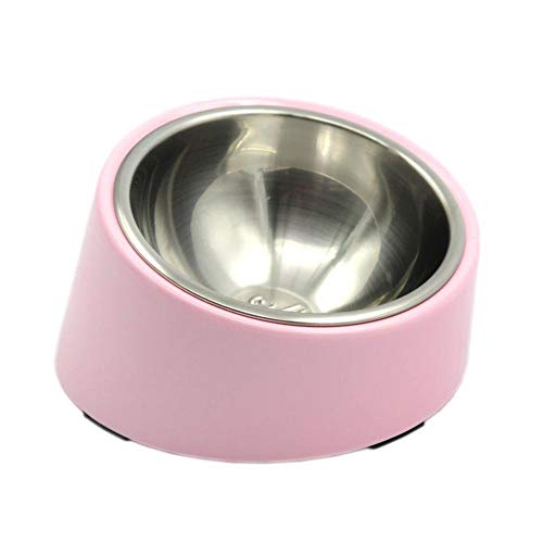 Fressnäpfe Für Hunde Fressnäpfe Für Katzen Adeeing Haustier Hund Katze Bowl Food Water Dish Feeder Edelstahl Schüssel Für Puppy Cat @ Pink von Gulunmun