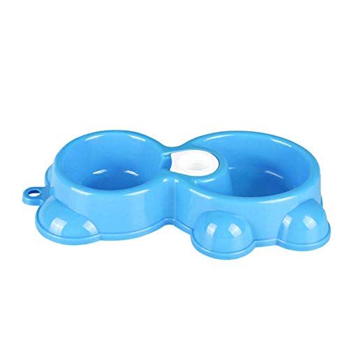 Fressnäpfe Für Hunde Fressnäpfe Für Katzen Gesunde Bunte Hundebedarf Dual Port Hund Utensilien Schüssel Katze Trinkbrunnen Pet Food Dish Automatische Wasserspender Feeder @ Blue von Gulunmun