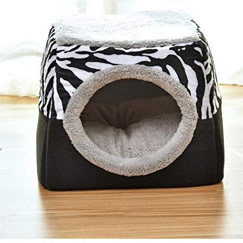 Gulunmun 2 Zoll 1 Tiefschlaf Komfort Haustierbett Katze Hundebett Höhle Weiches Bett Haustiere Korb Bequemes Bett für Katzen Kennel-Rose_Color_XL_38X38X34cm von Gulunmun