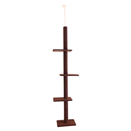 Gulunmun 289 cm Katze Klettern Spielzeug Turm Strukturen Cat Climber Tree Post Regale Multilayer Plattform Super Lange Große Katze Möbel Tree-Brown_L_ von Gulunmun