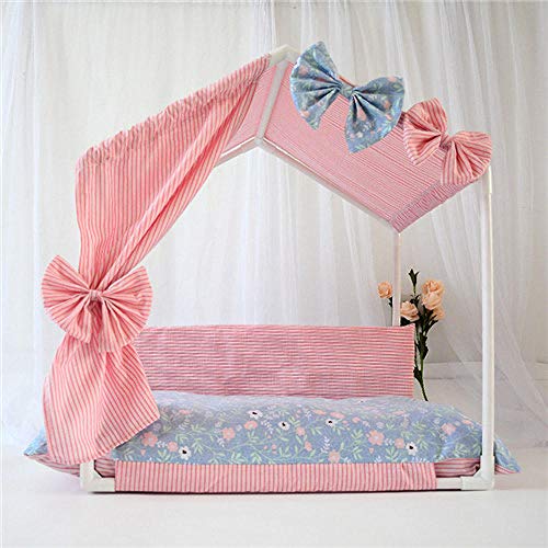 Gulunmun Abnehmbare Hundehütte Haustier Bett Zelt Katze Zwinger Indoor Bow Design Welpen Matte Haustier Haus Sofa Schlafsack Winter Nest Zwinger Für Cats-1_M von Gulunmun