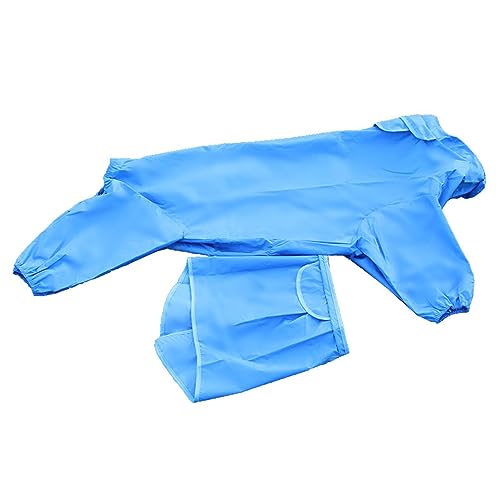 Gulunmun All-Inclusive-Regenmantel Für Kleine Hunde,Wasserdicht,Kleidung Für Hündchen,Outdoor-Mantel,Regenjacke Für Hunde,Mittelgroßer Hundeponcho,Blau,M von Gulunmun