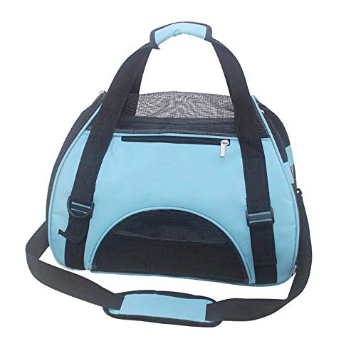 Gulunmun Atmungsaktiver Reiserucksack Für Katzenhunde Tragetasche Sling Rucksack Haustier Katzentransport Tragetasche Tragetasche Schulter Waschbar Rucksack-Blau, L von Gulunmun