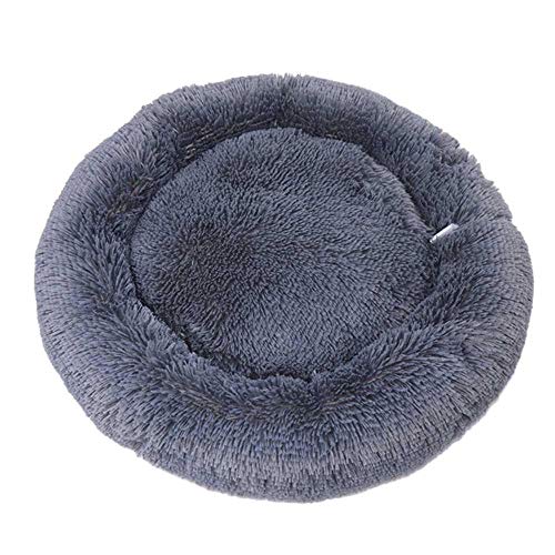 Gulunmun Betten & Sofas Für Katzen Hundebetten Donut Warm Plüsch Haustier Katze Bett Haus Kissen Hundehütte Zwinger Welpen Sofa Matratze Zelt Pet Shop Produkte M/L @ Grau L 60X60Cm von Gulunmun