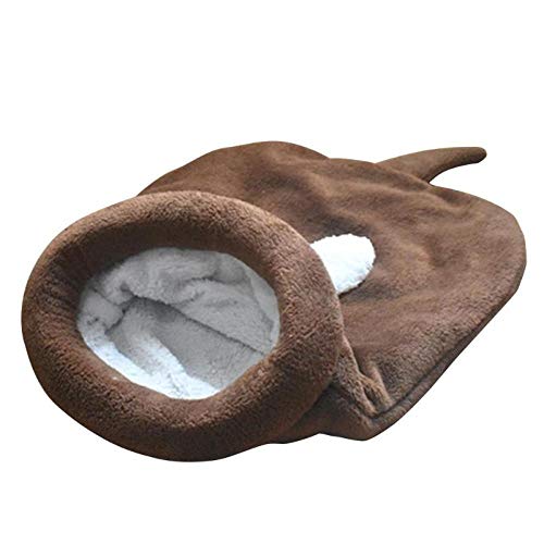 Gulunmun Betten & Sofas Für Katzen Hundebetten Weiche Hundebetten Winter Warm Haustier Beheizte Matte Kleiner Hund Welpen Zwinger Haus Für Katzen Schlafsack Nest Cave Bed @ Coffee 65 X 55 cm von Gulunmun