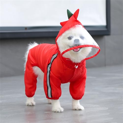 Gulunmun Cartoon Hund Regenmantel Reflektierende wasserdichte Hunde Kleidung Für Kleine Große Hund Raincape Golden-Retriever Regen Mantel Kleidung,1,M von Gulunmun