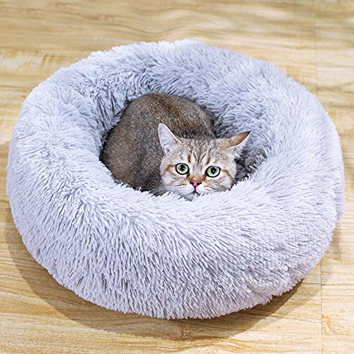 Gulunmun Chihuahua Runde Lange Wolle Haustiere Zubehör Plüsch Hundebett Zwinger für Hunde Haustier Bett für Katze Katzen Produkte für Haustiere Lieferungen-Light_Grey_XXL__ von Gulunmun