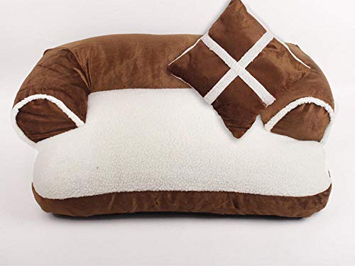 Gulunmun Doppelkissen Hundebett Weicher Baumwolle Hundehütte Plus Size Haustierbett für Hund und Katze Hundehütte Warmes Sofa Für Haustier-Schwarz_80X60cm_ von Gulunmun