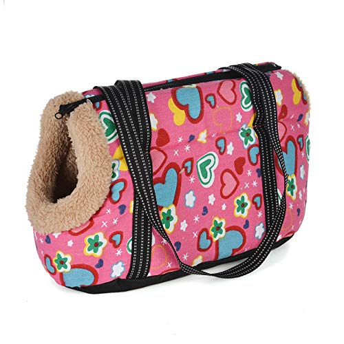 Gulunmun Fashion Pet Carrier für kleine Hunde Cozy Soft Puppy Cat Dog Taschen Rucksack Outdoor Travel Pet Schultertasche Pet Supplies-mit Fell S 45 x 21 x 22 cm von Gulunmun