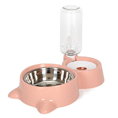 Gulunmun Fressnäpfe Für Hunde Fressnäpfe Für Katzen Automatische Pet Feeder Wasserspender Katze Hund Tränkschale Hunde Feeder Dish Katze Fütterung Bewässerung Supplies @ Pink von Gulunmun