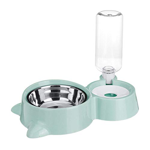 Gulunmun Fressnäpfe Für Hunde Fressnäpfe Für Katzen Automatische Pet Food Feeder Trinkwasserbrunnen Für Katzen Hunde 500Ml Large Capacity Pet Wassertrinker Katzen Hunde Futternäpfe @ Green von Gulunmun