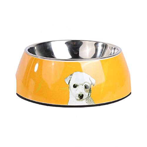 Gulunmun Fressnäpfe Für Hunde Fressnäpfe Für Katzen Edelstahl Bunte Haustier Hunde Katzen Futternapf Tragbare Reise Welpenfutter Wasser Feeder Halter Dish von Gulunmun