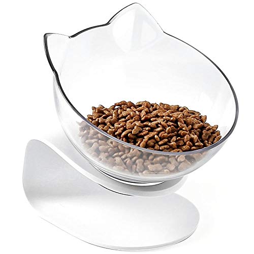 Gulunmun Fressnäpfe Für Hunde Fressnäpfe Für Katzen Neu-Cute Cat Bowl Katzenohren Transparent Anti Skid Mit Erhöhten Stand Pet Food Und Wasserschale Perfekt Für Pet Supply von Gulunmun