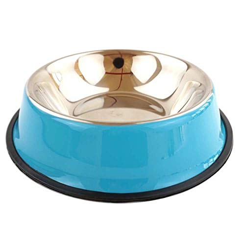 Gulunmun Fressnäpfe Für Hunde Fressnäpfe Für Katzen Pet Bowl Edelstahl rutschfest Hund Katze Welpe Futterschalen Spülmaschinenfest Outdoor Home @ Blue von Gulunmun