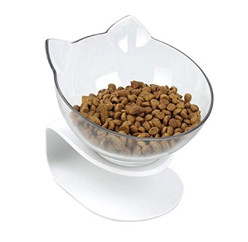 Gulunmun Fressnäpfe Für Hunde Fressnäpfe Für Katzen Pet Cats Transparent Bowl Mit Halter Anti-Rutsch-Katzenfutter Dish Pet Feeder Wasserschale Perfekt Für Katzen Und Kleine Hunde @ 1 von Gulunmun