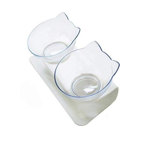 Gulunmun Fressnäpfe Für Hunde Fressnäpfe Für Katzen Pet Cats Transparent Bowl Mit Halter Anti-Rutsch-Katzenfutter Dish Pet Feeder Wasserschale Perfekt Für Katzen Und Kleine Hunde @ 2 von Gulunmun