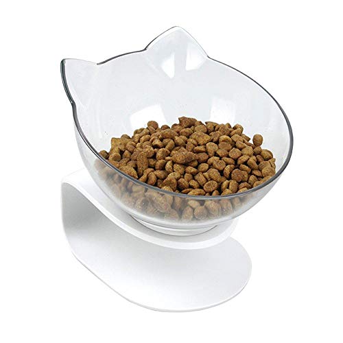 Gulunmun Fressnäpfe Für Hunde Fressnäpfe Für Katzen Pet Cats Transparent Bowl Mit Halter Anti-Rutsch-Katzenfutter Dish Pet Feeder Wasserschale Perfekt Für Katzen Und Kleine Hunde Supplies @ Single von Gulunmun