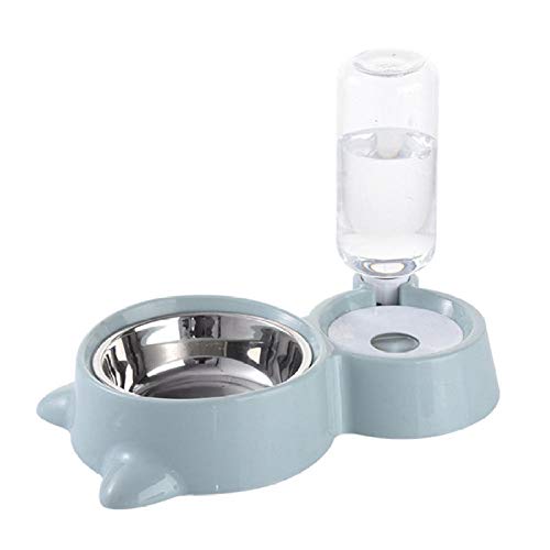 Gulunmun Fressnäpfe Für Hunde Fressnäpfe Für Katzen Schöne Edelstahl Waterer Feeder Hund Katze Trinknapf Wasserspender Heimtierbedarf @ Sky, Blau, von Gulunmun