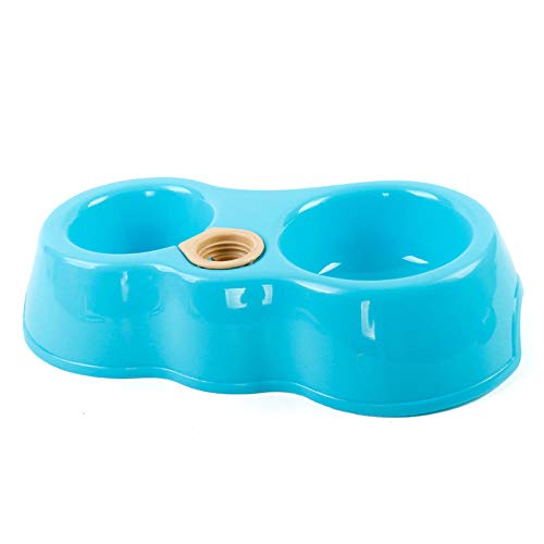 Gulunmun Fressnäpfe Für Hunde Fressnäpfe Für Katzen Tragbare Pet Feeder Kunststoff Dual Port Automatische Feeder Wasser Trinken Futterschalen Für Katzen Pet Hunde Ohne Flasche @ Blue von Gulunmun