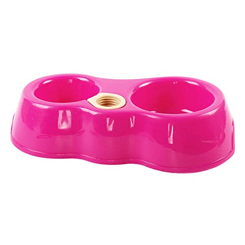 Gulunmun Fressnäpfe Für Hunde Fressnäpfe Für Katzen Tragbare Pet Feeder Kunststoff Dual Port Automatische Feeder Wasser Trinken Futterschalen Für Katzen Pet Hunde Ohne Flasche @ Pink von Gulunmun