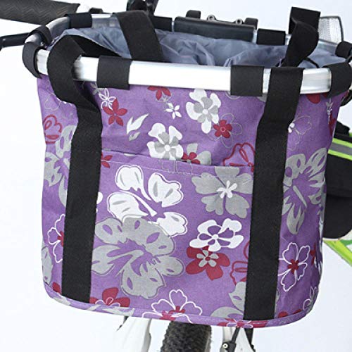 Gulunmun Haustier Fahrradträgertasche Welpen Katze Reise Fahrradträgersitz Für Kleinen Hundekorb Reisezubehör Abnehmbarer Fahrradkorb -Lila 38x27x26cm von Gulunmun