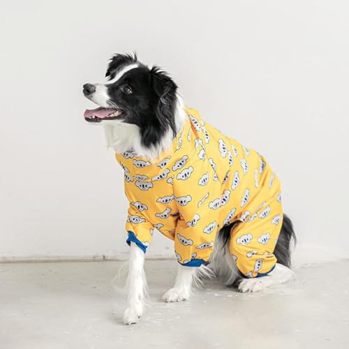 Gulunmun Haustier Hund Regen Mantel Kleidung Welpen Casual Katze Regenmantel wasserdichte Jacke Outdoor Regenbekleidung Haube Bekleidung Overall Haustier Liefert,Gelb,XL von Gulunmun