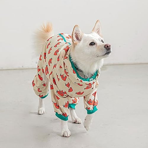 Gulunmun Haustier Hund Regen Mantel Kleidung Welpen Casual Katze Regenmantel wasserdichte Jacke Outdoor Regenbekleidung Haube Bekleidung Overall Haustier Liefert,Weiss,4XL von Gulunmun