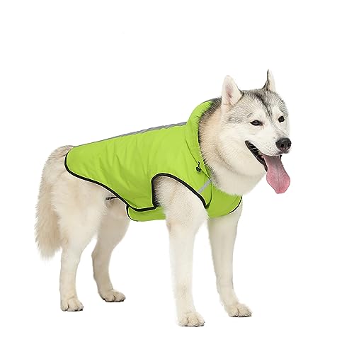 Gulunmun Haustier Hund wasserdichte Jacke Hund Sommer Weste Regenmantel Reflektierende Haustier Outdoor Kleidung Kleine Mittel Große Hunde Haustier,Grün,L von Gulunmun