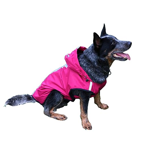 Gulunmun Haustier Hund wasserdichte Jacke Hund Sommer Weste Regenmantel Reflektierende Haustier Outdoor Kleidung Kleine Mittel Große Hunde Haustier,Rot,L von Gulunmun