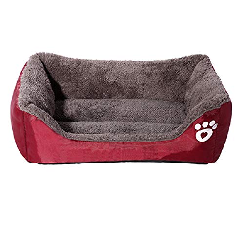 Gulunmun Haustier Hundebett Erwärmung Hund Katze Haus Weiches Material Nest Hundekörbe Herbst Und Winter Warme Hundehütte Für Katze Puppy-Wine_red_XXL von Gulunmun