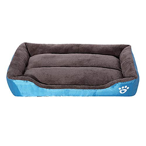 Gulunmun Haustier Hundebett Erwärmung Hund Katze Haus weiches Material Nest Hundekörbe Herbst und Winter warme Zwinger für Katze Puppy-Blue_S von Gulunmun