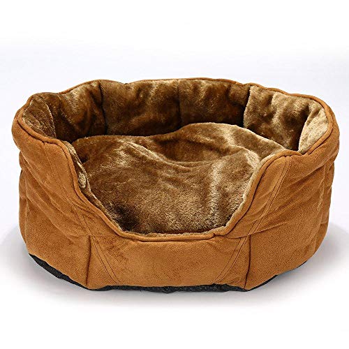 Gulunmun Haustier Hundebett Sofa Hundehaus Bank Zwinger wasserdichte Hundebetten Matten für kleine mittelgroße Hunde Chihuahua Katzenbett Haus Haustier Produkt-Brown_61x46x20_cm von Gulunmun