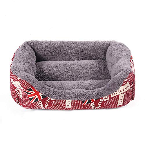 Gulunmun Haustier Hundebett Warming Dog House weiches Material Nest Hundekörbe Herbst und Winter warme Zwinger für Cat Puppy Plus Size-Mi_Red_L von Gulunmun