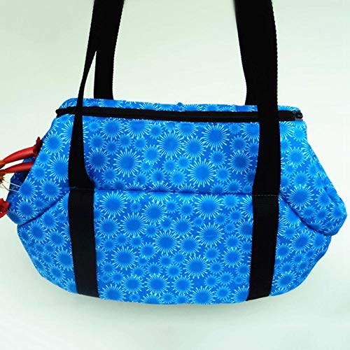 Gulunmun Haustier Tragetasche atmungsaktiv Hundetrage Hund Katze Reisetasche Umhängetasche Hund Handtaschen Outdoor Heimtierbedarf Hundehütten-Blue Flower S von Gulunmun