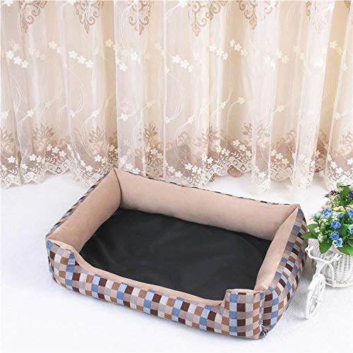 Gulunmun Heimtierbedarf Großes Hundebett Schlafcouch Striped Abnehmbarer Hund Katze Matratze Katzen Sofa Zwinger Bettwäsche Pads-1_70x50x15cm von Gulunmun