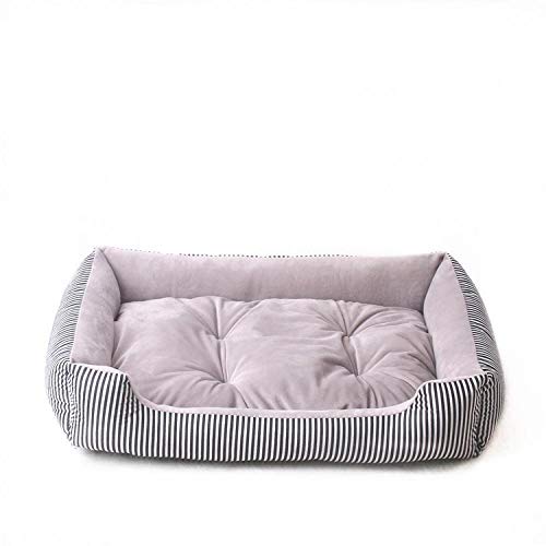 Gulunmun Heimtierbedarf Großes Hundebett Schlafcouch Striped Abnehmbarer Hund Katze Matratze Katzen Sofa Zwinger Bettwäsche Pads-6_45x28x12cm von Gulunmun