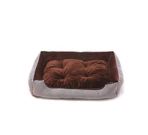 Gulunmun Heimtierbedarf Großes Hundebett Schlafcouch Striped Abnehmbarer Hund Katze Matratze Katzen Sofa Zwinger Bettwäsche Pads-7_70x50x15cm von Gulunmun