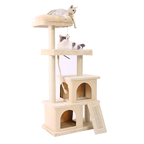 Gulunmun Holz Klettern Baum Katze springen Spielzeug Spaß Kratzbäume Solid Cats Klettergerüst Heimtierbedarf Products-AMT0030Beige_M_ von Gulunmun