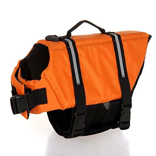 Gulunmun Hund Badebekleidung Pet Safety Badeanzug Sommer Hund Schwimmweste Schwimmweste Pet Safety Vest Hund Schwimmanzug-orange L. von Gulunmun